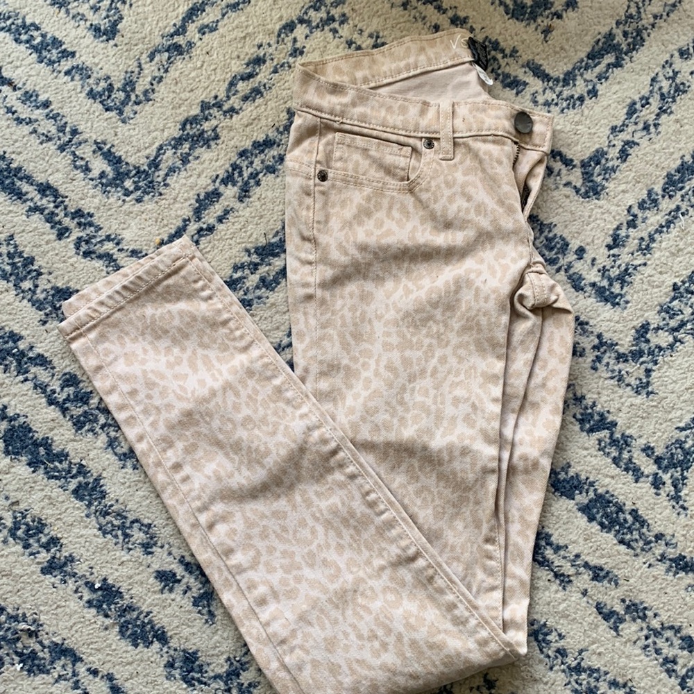 Victoria Secret cute tan animal print jeans